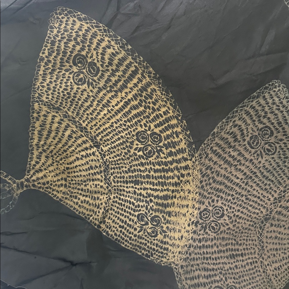 Antique Edwardian Era Rare Fan Print Circle Skirt - Picture 6 of 12